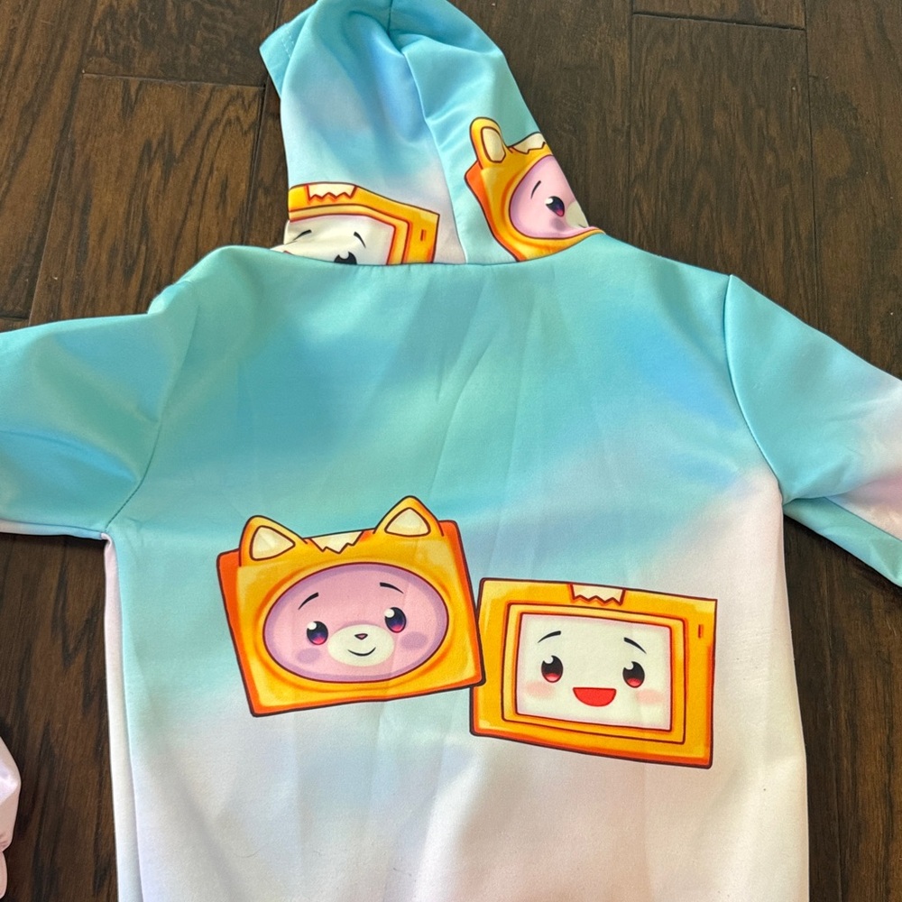 Kids Gradient Hoodie with Cartoon Print - Picture 5 of 5